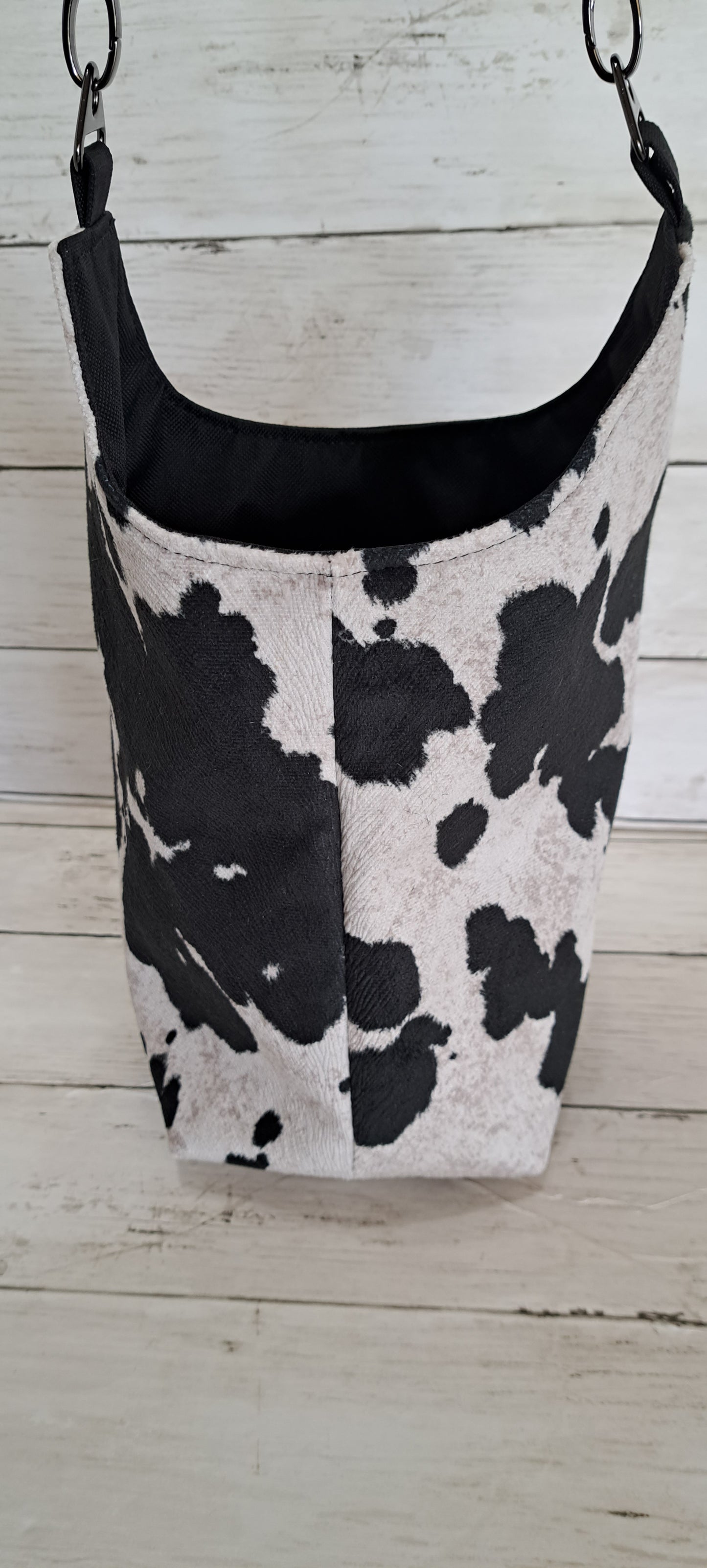 Cow print water bottle bag