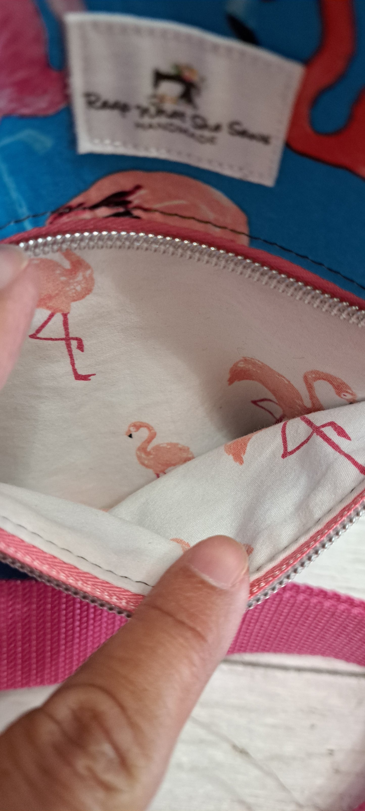 Flamingo inspired water bottle bag