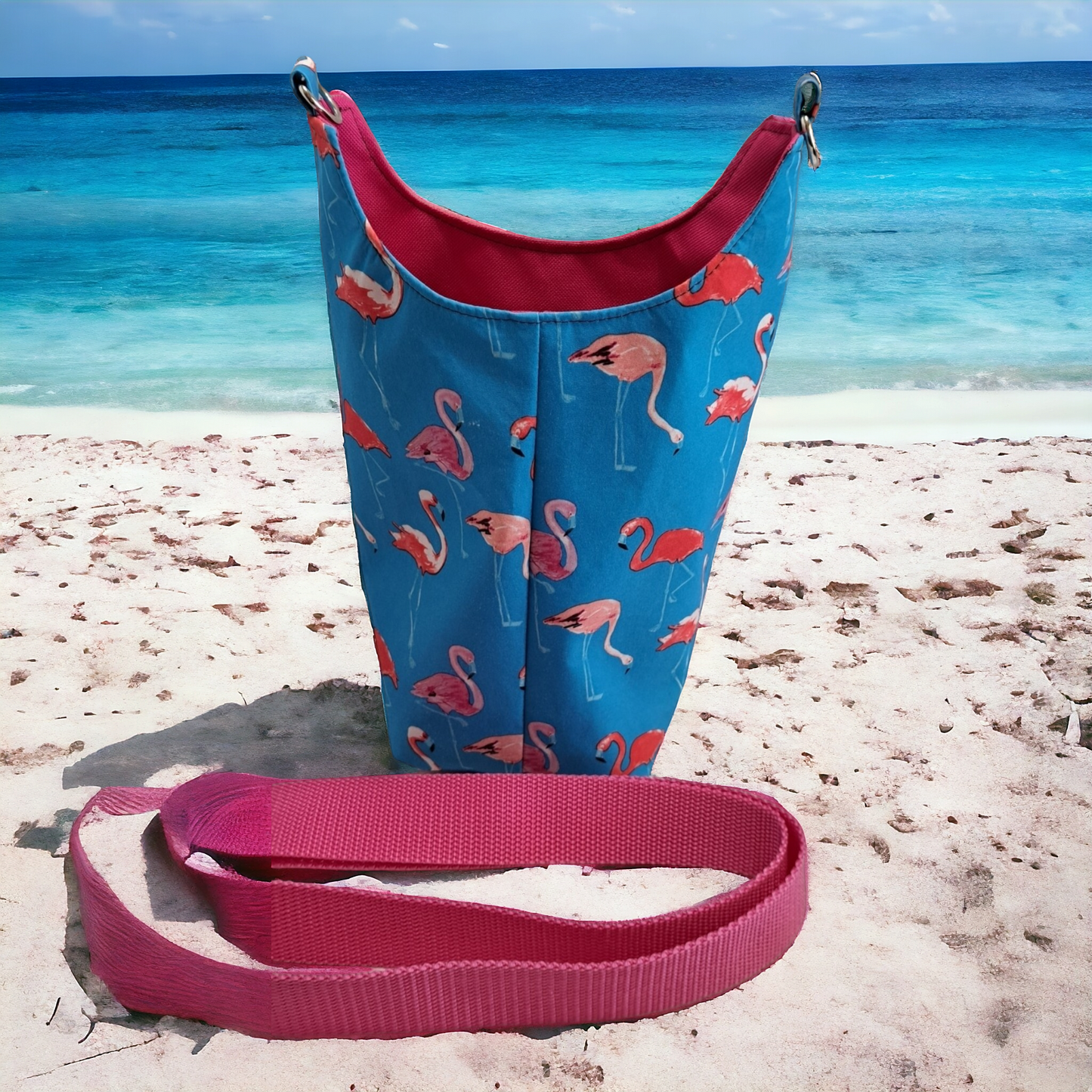 Flamingo inspired water bottle bag