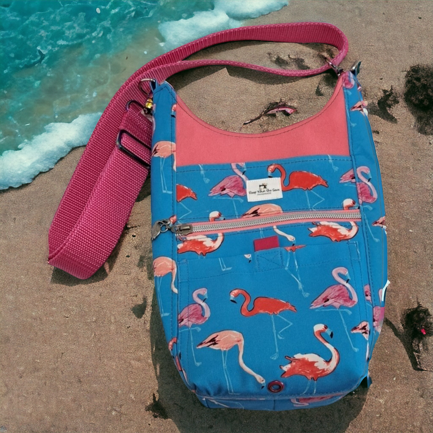 Flamingo inspired water bottle bag