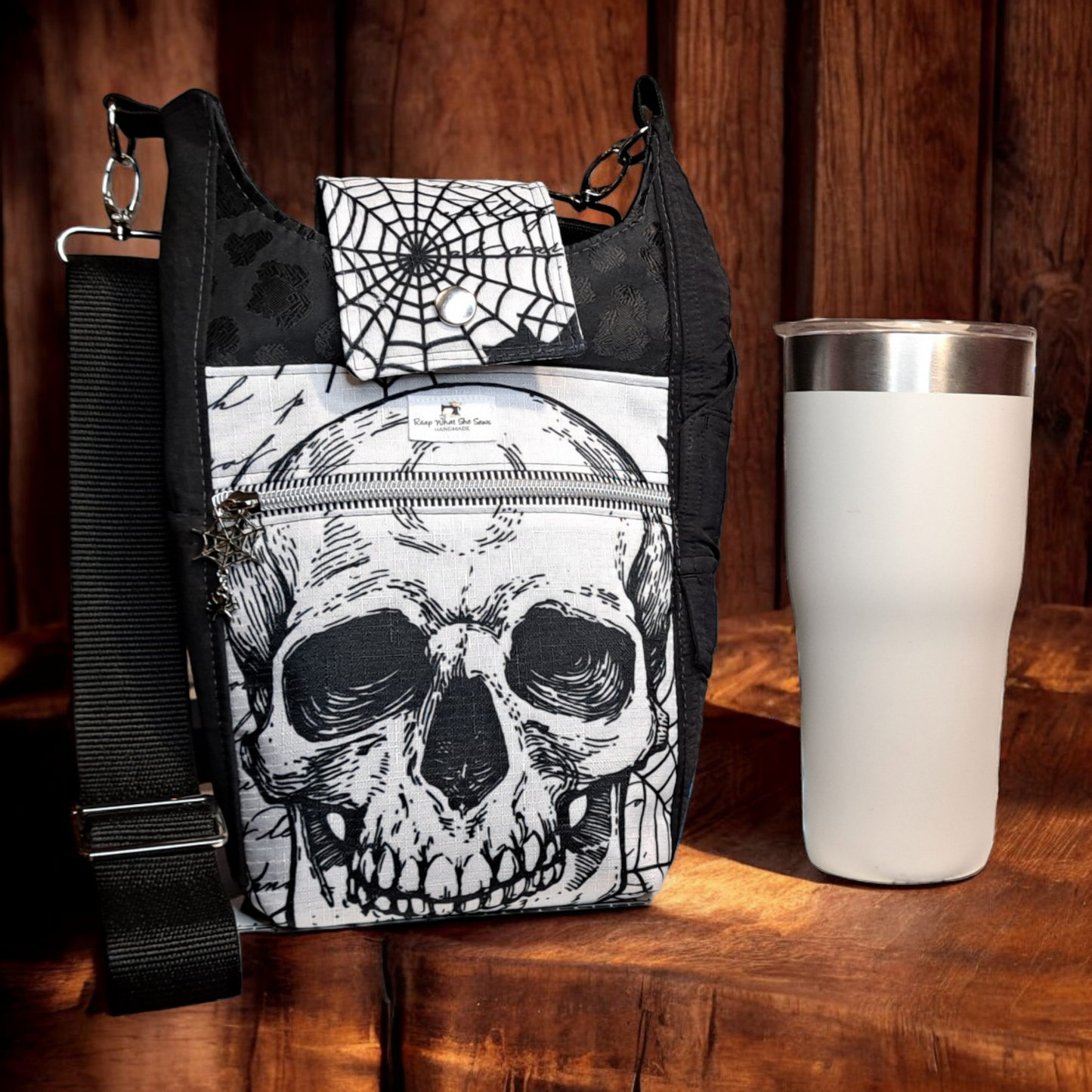 Skull waterbottle bag Large