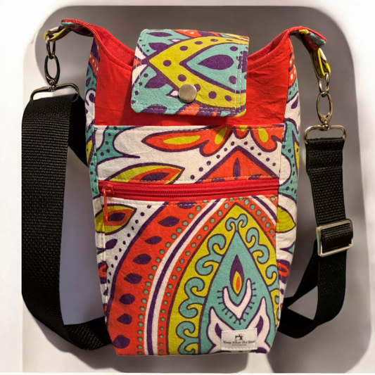 Red Mandala Waterbottle bag