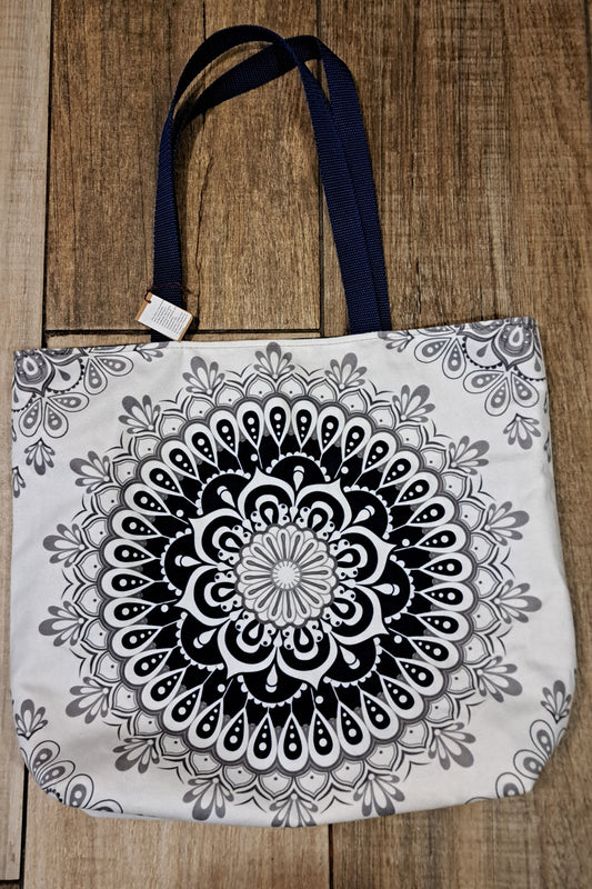 Tote- SM Blue Mandala white