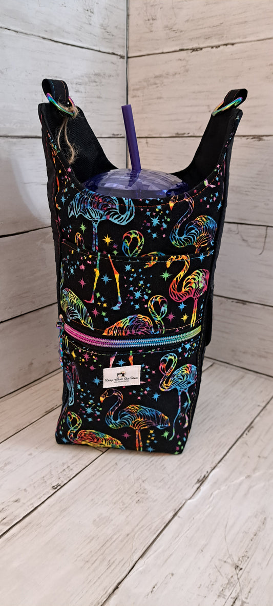 Neon black Flamingo Large H20 tumbler bag