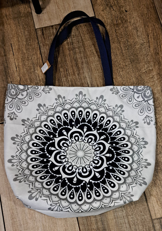 Tote- LG Blue Mandala white