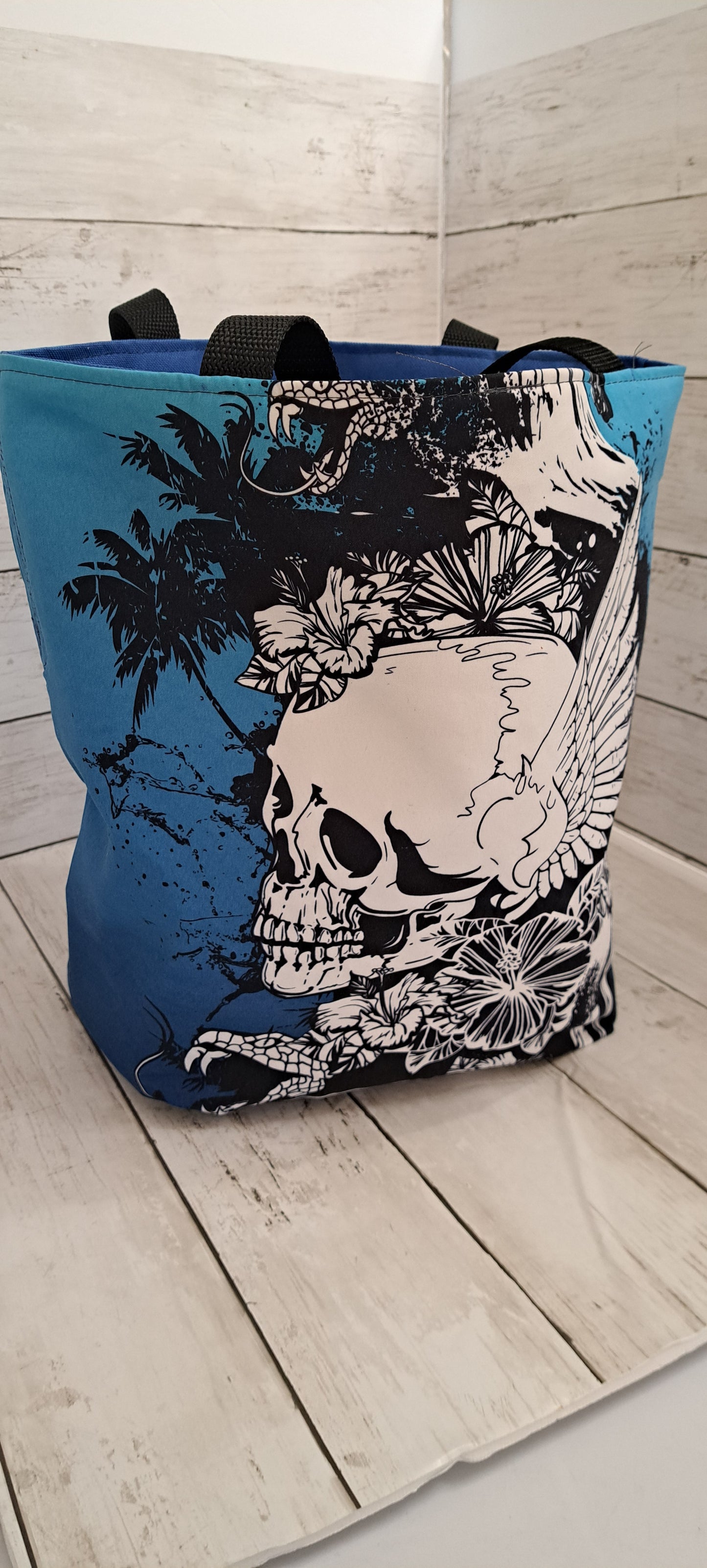 Tote- Blue Skull