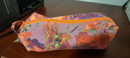 Cosmetic Bag Small Orange & Purple Jeans