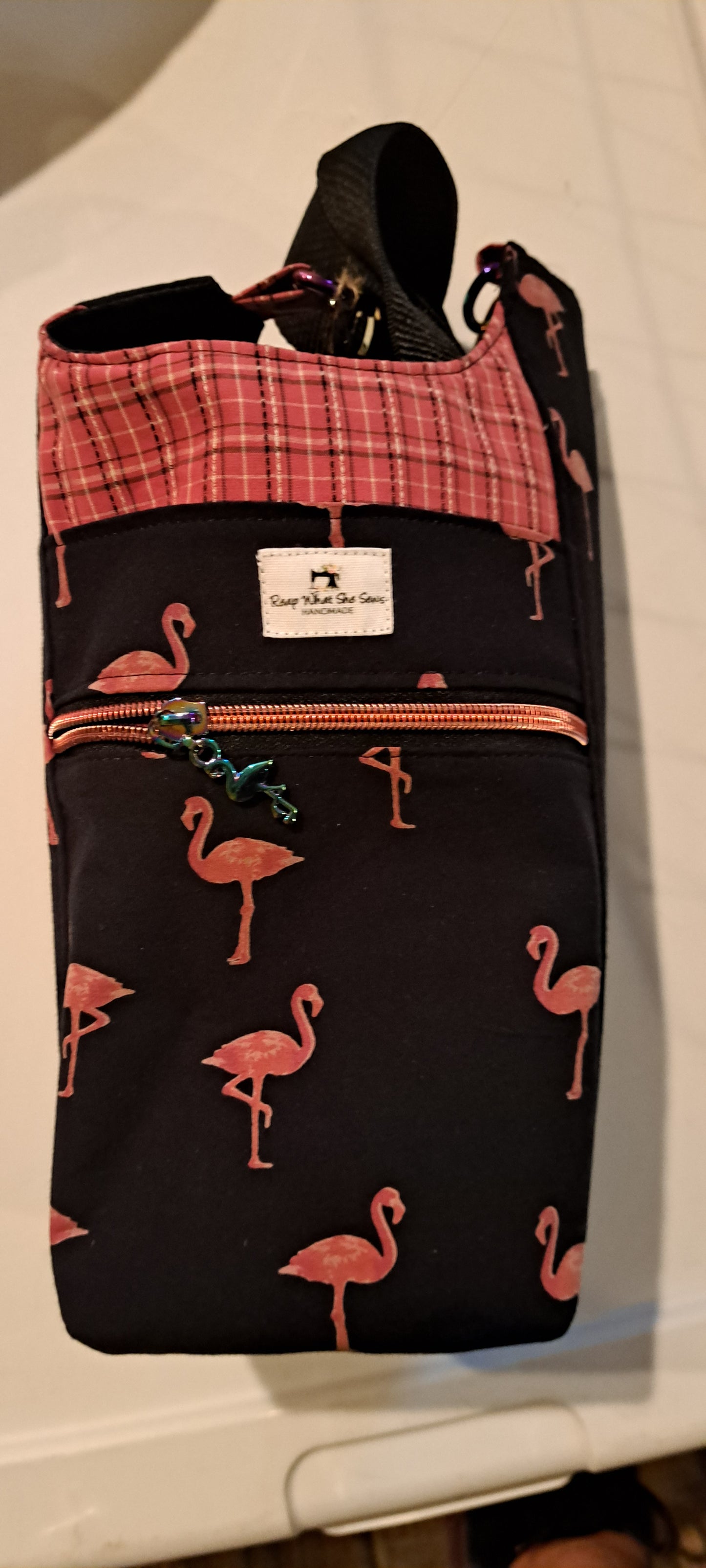 Flamingo water bottle bag